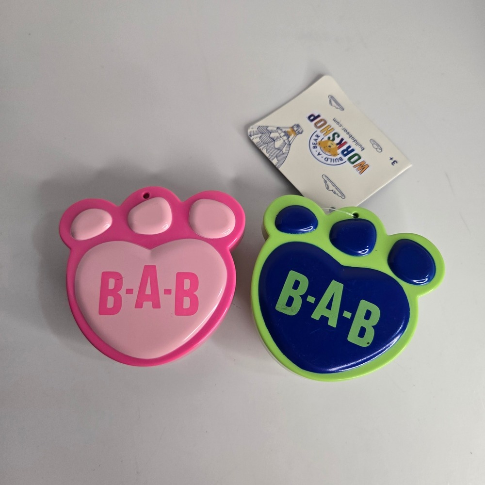 Build A Bear Green/Blue And Pink Brushes Lot of 2 Brush New NWT Accessories